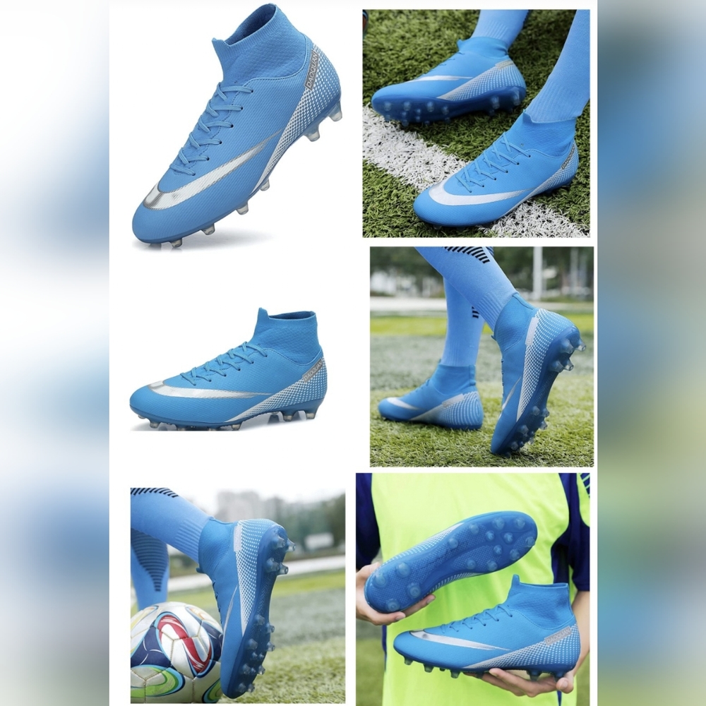MFSH Unisex-Cleats Soccer Shoes for Big Boy Fg/ag High-top Spikes Football Shoes
